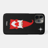 黒地にハートを持つ幸せなノーム Case-Mate iPhoneケース (裏面(横))