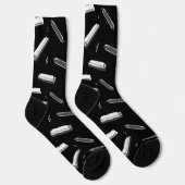 黒地にハーモニカ柄 ソックス (右)