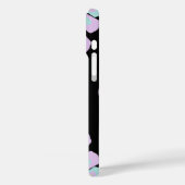 黒地にパステルカラーの花の形 Case-Mate iPhoneケース (裏面 / 左)