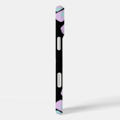 黒地にパステルカラーの花の形 Case-Mate iPhoneケース (裏面 / 右)
