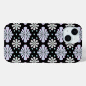 黒地にパステルフラワーモチーフ Case-Mate iPhoneケース (裏面 (横))