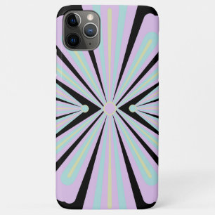 黒地にパステルフラワーモチーフ iPhone 11 PRO MAXケース