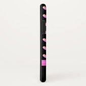黒地にピンクのハートとリボン＋カリグラフィー Case-Mate iPhoneケース (裏面/右)