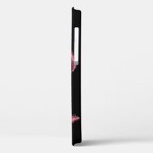 黒地にピンクの羽根 Case-Mate iPhoneケース (裏面 / 左)