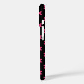 黒地にフクシアのクロスステッチ Case-Mate iPhoneケース (裏面 / 左)