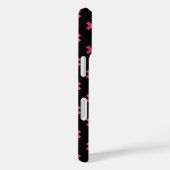 黒地にフクシアのクロスステッチ Case-Mate iPhoneケース (裏面 / 右)