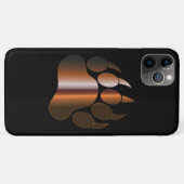 黒地にブラウンのスチールベアパウ Case-Mate iPhoneケース (裏面(横))