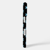 黒地にベイビーブルーのクロスステッチ Case-Mate iPhoneケース (裏面 / 右)
