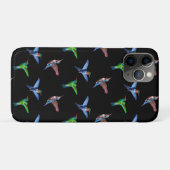 黒地にモノグラムとハチドリ Case-Mate iPhoneケース (裏面(横))