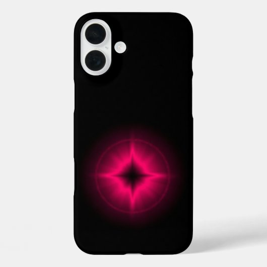 黒地にルビーレッドスター Case-Mate iPhoneケース (裏面)