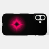 黒地にルビーレッドスター Case-Mate iPhoneケース (裏面 (横))