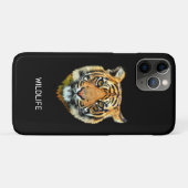 黒地にワイルドタイガー Case-Mate iPhoneケース (裏面(横))