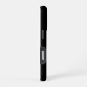 黒地に優雅な金色の花 iPhoneケース (右側面)