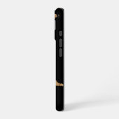 黒地に名前入り世界地図 iPhone 16ケース (左側面)