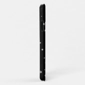 黒地に大きなシルバーの星、白抜きの手書き風名前 Case-Mate iPhoneケース (裏面/右)