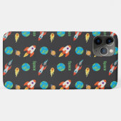 黒地に宇宙模様 Case-Mate iPhoneケース (裏面(横))