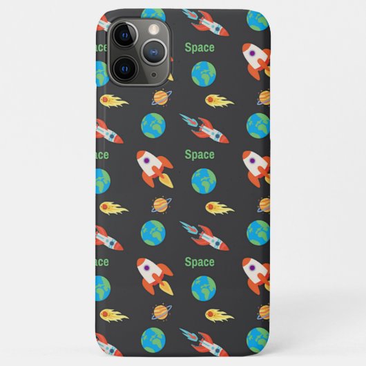 黒地に宇宙模様 Case-Mate iPhoneケース (裏面)