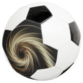 黒地に広がるゴールドスワール サッカーボール (3/4)