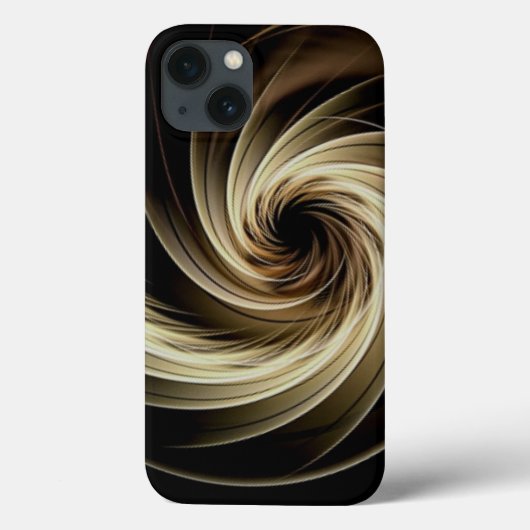 黒地に広がる黄金の渦 Case-Mate iPhoneケース (裏面)