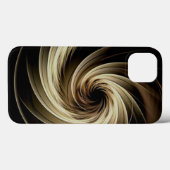 黒地に広がる黄金の渦 Case-Mate iPhoneケース (裏面 (横))