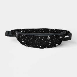 黒地に手描きの白い星 ファニーパック