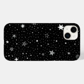 黒地に手描きの白い星 Case-Mate iPhoneケース (裏面 (横))