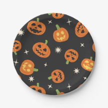 黒地に散らばったハロウィンのカボチャ模様