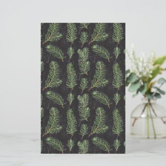 黒地に水色の松の枝。 (スタンド正面)