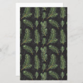 黒地に水色の松の枝。 (正面/裏面)