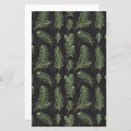 黒地に水色の松の枝。 (正面/裏面)