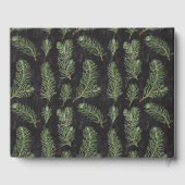 黒地に水色の松の枝。 ゲストブック (裏面)