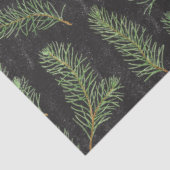 黒地に水色の松の枝。 薄葉紙 (詳細)