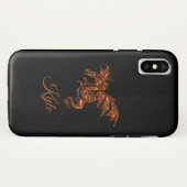 黒地に炎のドラゴン Case-Mate iPhoneケース (裏面(横))