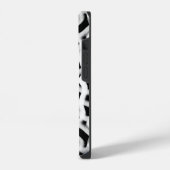 黒地に白いチューブ状のパイピング iPhoneケース (左側面)