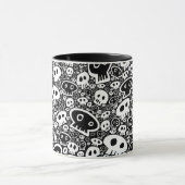黒地に白いドクロ マグカップ (中央)
