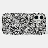黒地に白いレース模様 Case-Mate iPhoneケース (裏面 (横))