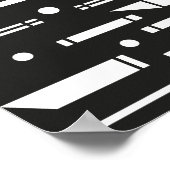 黒地に白い形 ポスター (角)