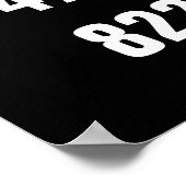 黒地に白い数学のπ ポスター (角)