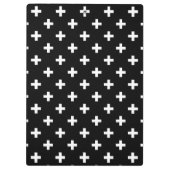 黒地に白い水玉クロス クリップボード (裏面)