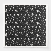 黒地に白い海賊スカルをウミガメ (正面)