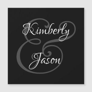 黒地に白とグレーの手書き風名前, オーダーメイドギフト