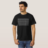 黒地に白のストライプ Tシャツ (正面フル)