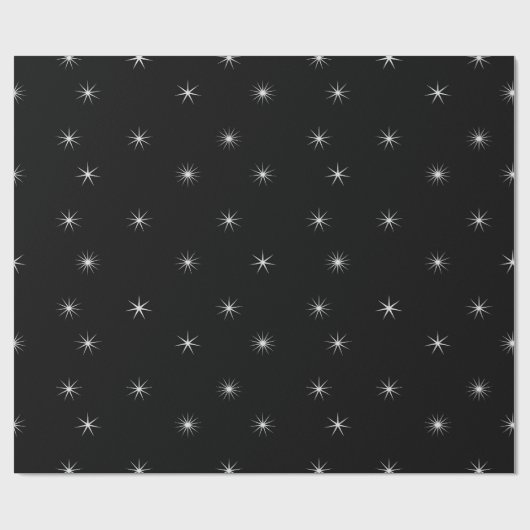 黒地に白の星 ラッピングペーパー (フラット)