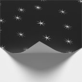黒地に白の星 ラッピングペーパー (角)