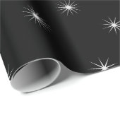 黒地に白の星 ラッピングペーパー (ロールコーナー)