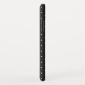 黒地に白の水玉模様と幸せを呼ぶデイジー Case-Mate iPhoneケース (裏面/右)