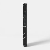黒地に白線 iPhoneケース (左側面)