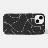 黒地に白線 iPhoneケース (裏面横)
