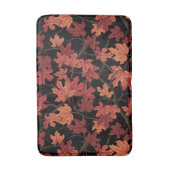 黒地に紅葉 バスマット (正面縦)
