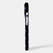 黒地に紫のクロスステッチ Case-Mate iPhoneケース (裏面 / 左)